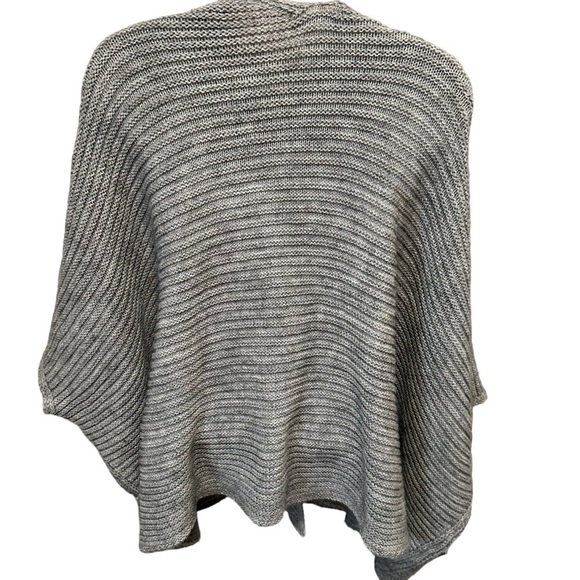 COCOGIO Italian Open Front Cardigan Sweater Silver Grey One Size Fits All - Picture 4 of 7